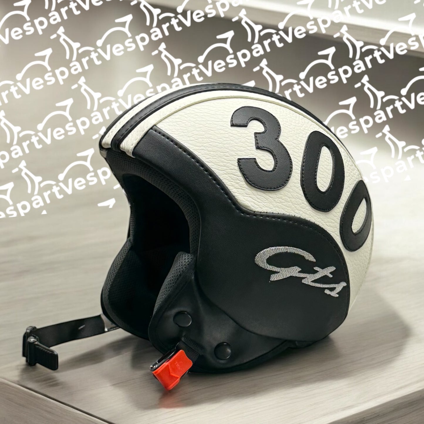 Casco Vintage in pelle personalizzabile 300 Gts Compatibile Vespa Ducati Moto Guzzi Harley Davidson